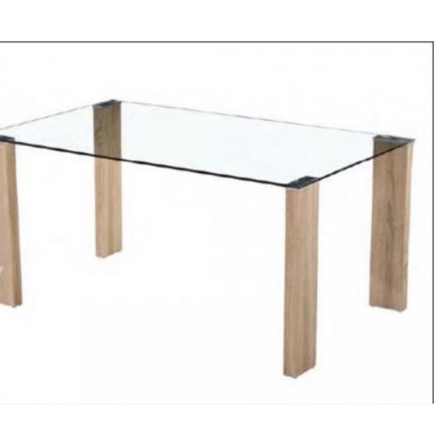 Mesa comedor cristal patas madera de segunda mano por 50 € en ... Mesa comedor cristal patas madera de segunda mano por 50 € en ...