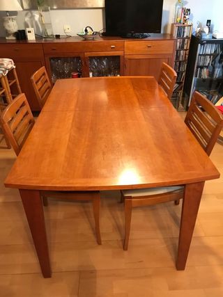 Mesa comedor madera cerezo de segunda mano por 100 € en Valencia en ... Mesa comedor madera cerezo de segunda mano por 100 € en Valencia en ...