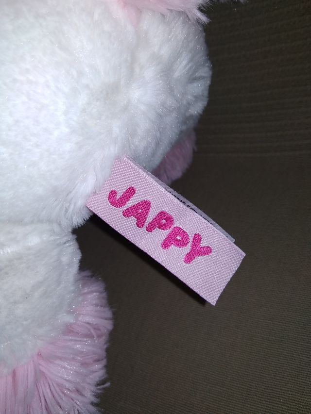Peluche unicornio blanco y rosa