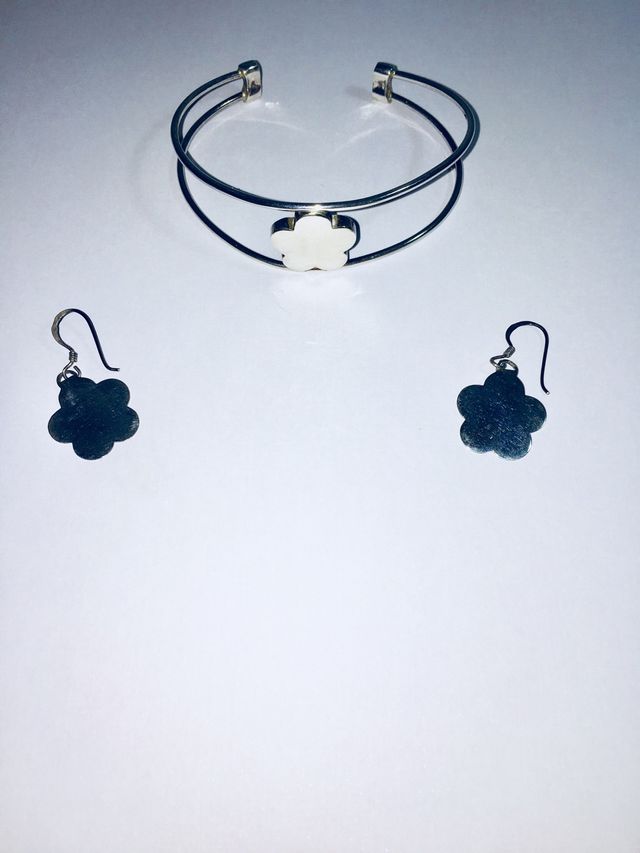 Pulsera y pendientes Plata