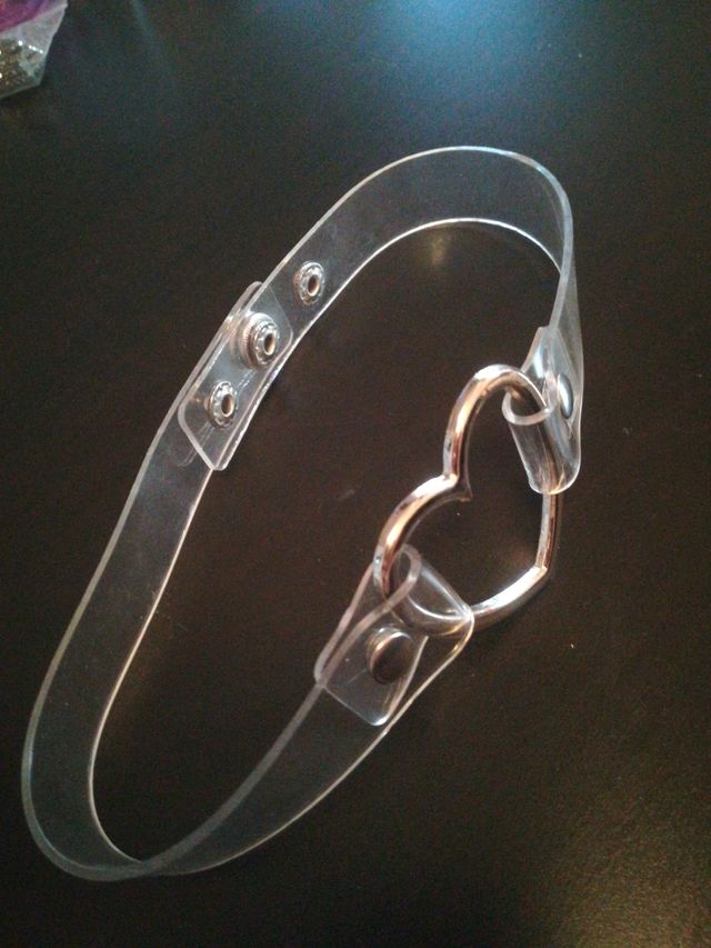 Collar Corazon Transparente 🍹