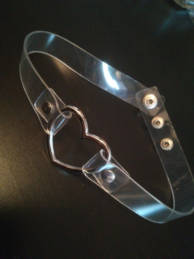 Collar Corazon Transparente 🍹