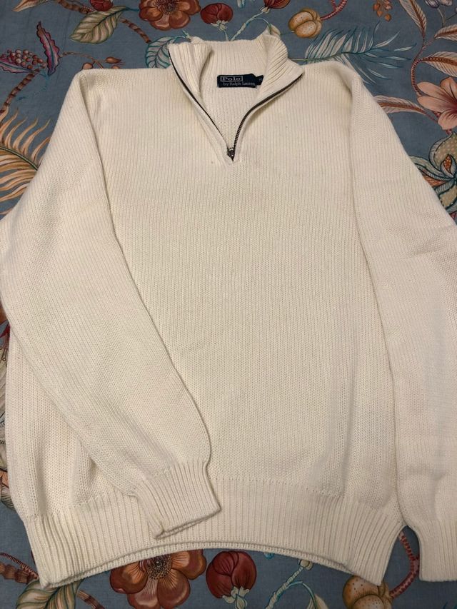 Jersey Polo Ralph Lauren blanco roto talla M de segunda mano por 45 EUR Jersey Polo Ralph Lauren blanco roto talla M de segunda mano por 45 EUR