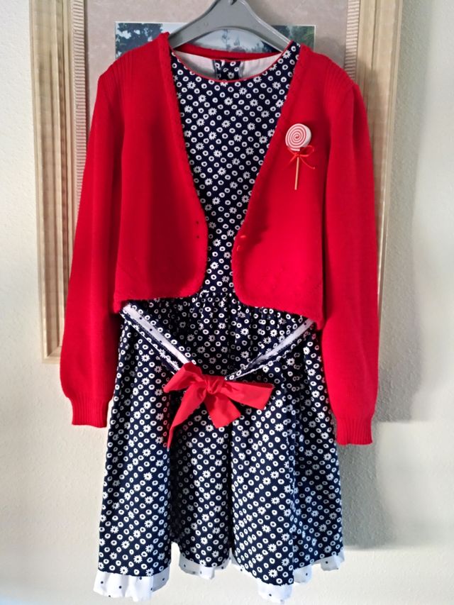 Vestido y chaqueta niña Talla 9-10