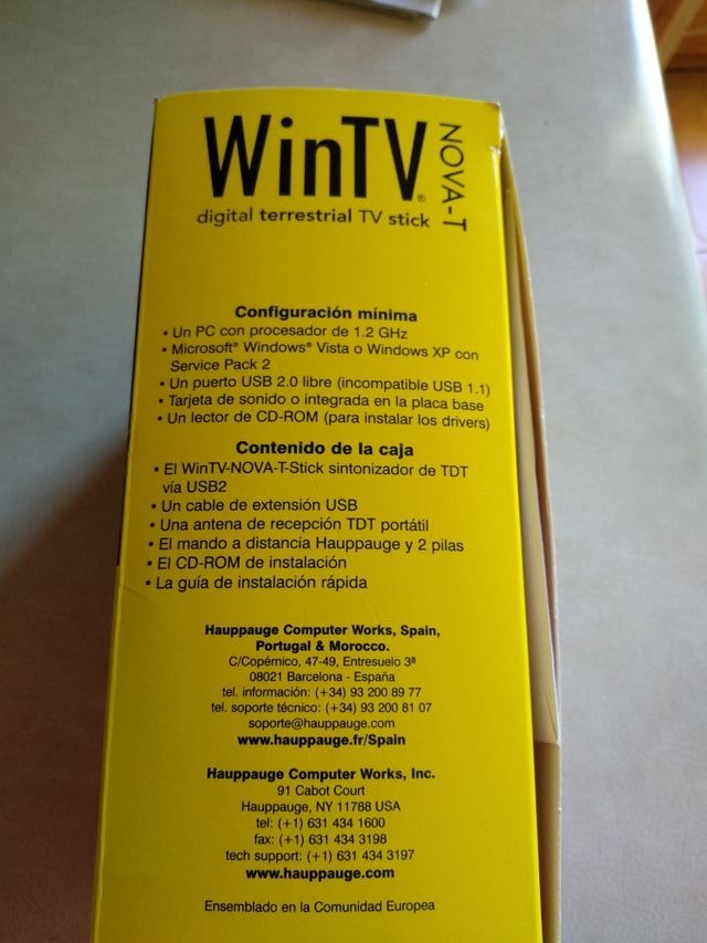 Sintonizador de TDT vía USB2 WinTV NOVA-T