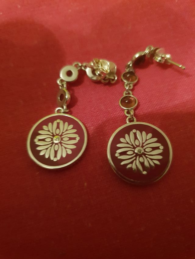 Pendientes plata y amatista