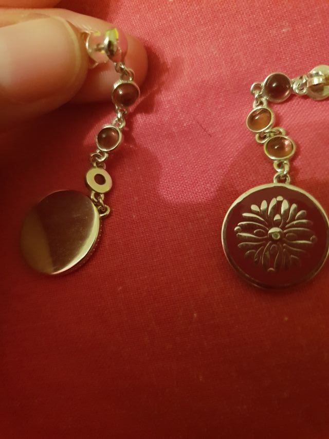 Pendientes plata y amatista