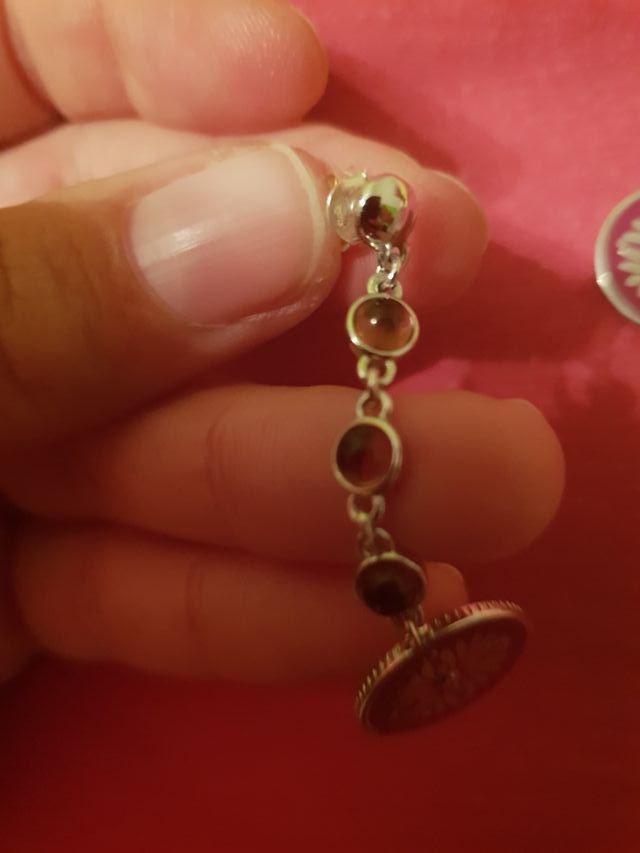 Pendientes plata y amatista