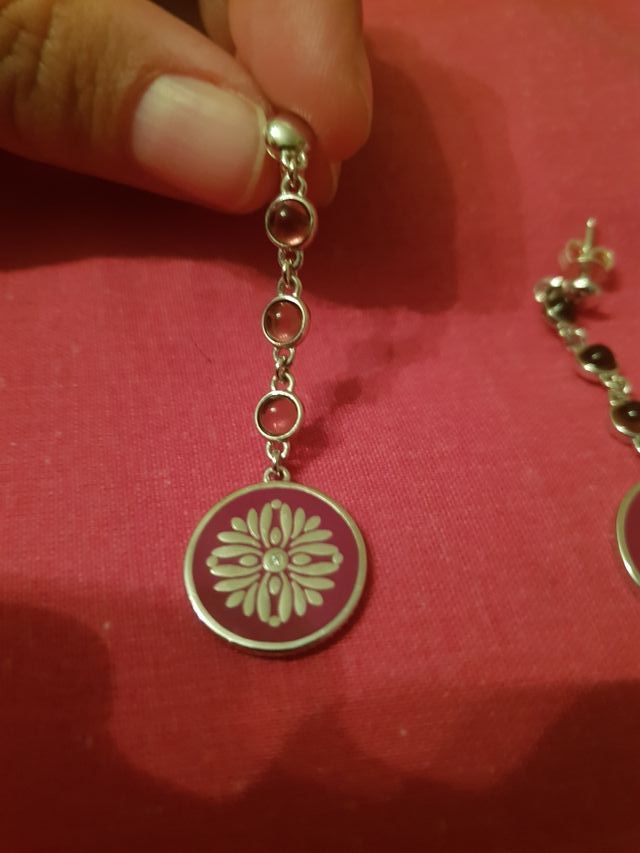 Pendientes plata y amatista