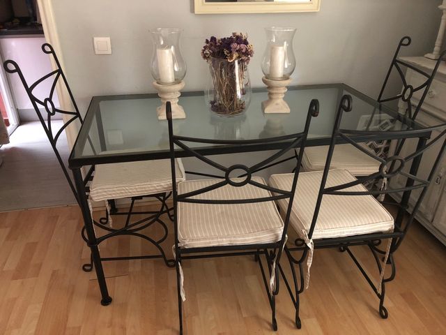 Mesa comedor + 6 sillas de segunda mano por 625 € en Sevilla en WALLAPOP Mesa comedor + 6 sillas de segunda mano por 625 € en Sevilla en WALLAPOP