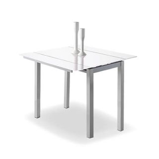 Se vende mesa extensible cocina cristal blanco de segunda mano por ... Se vende mesa extensible cocina cristal blanco de segunda mano por ...
