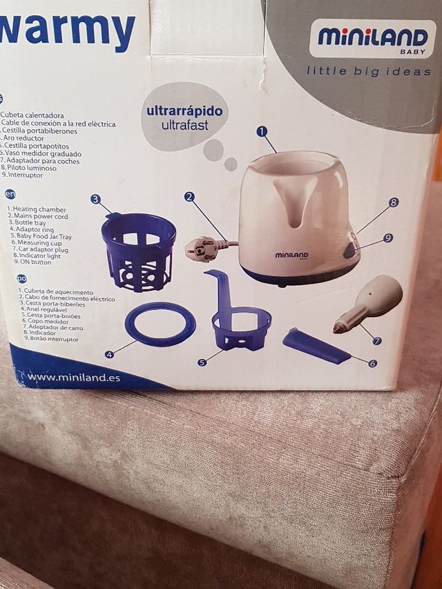 calienta biberones miniland y cuelga biberones