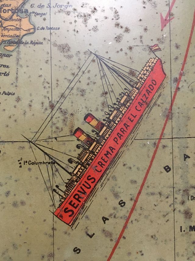 Mapa de España y Portugal en chapa metálica