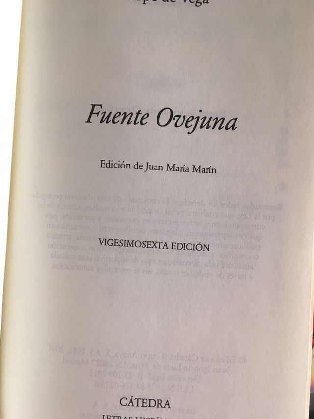Libro Fuente Ovejuna