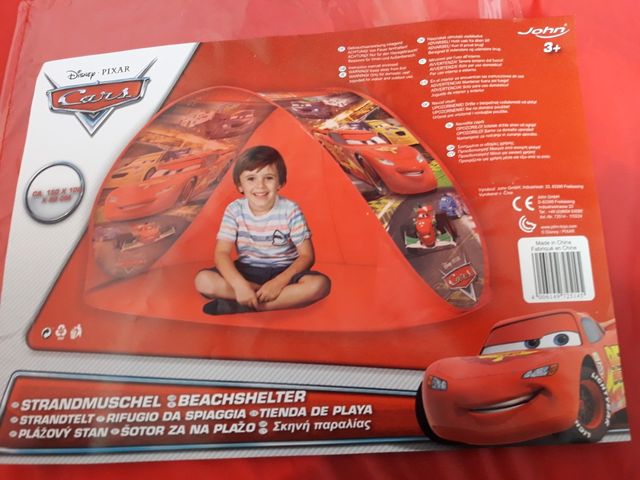Tienda de juego/playa "Cars" nueva.