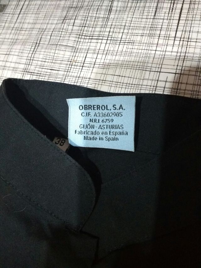 2 camisas camisa cocinera o camarera negras