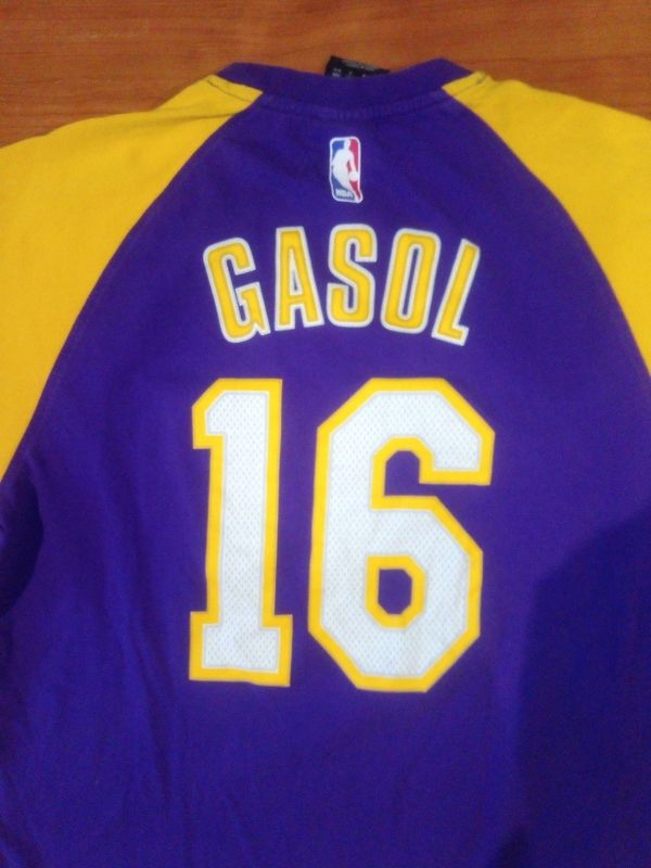 camiseta NBA Lakers pau gasol 