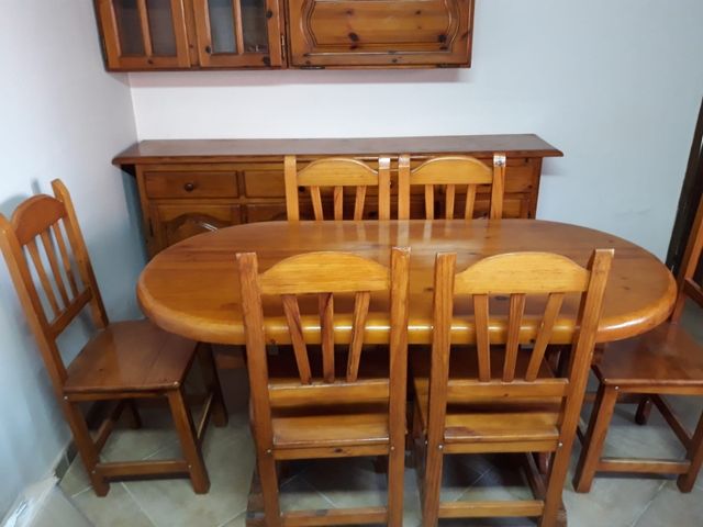 Conjunto mueble comedor madera de segunda mano por 475 € en Bellpuig ... Conjunto mueble comedor madera de segunda mano por 475 € en Bellpuig ...