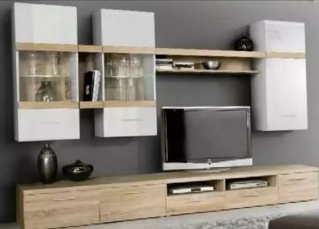 Mueble de comedor blanco lacado con roble arena. de segunda mano por ... Mueble de comedor blanco lacado con roble arena. de segunda mano por ...