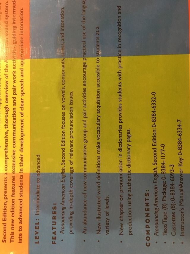 Libro American English . Pronunciación inglés