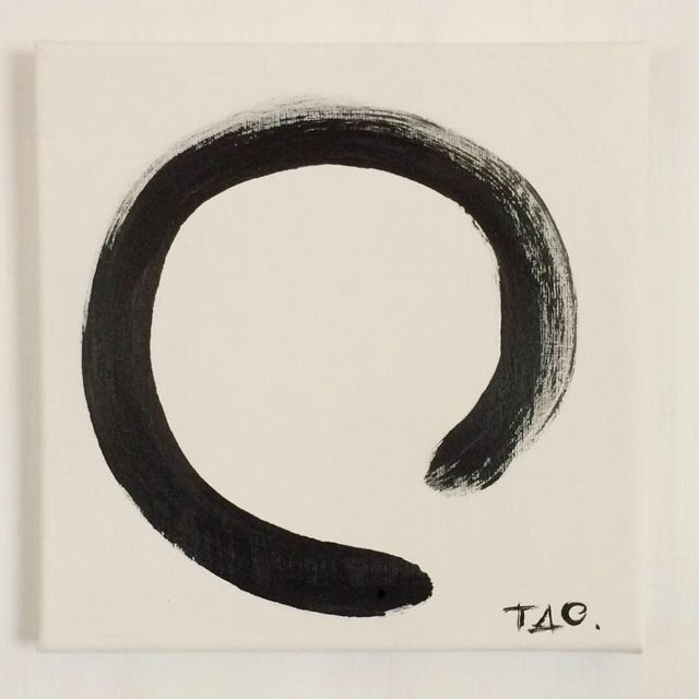 Enso lienzo circulo japonés 20x20