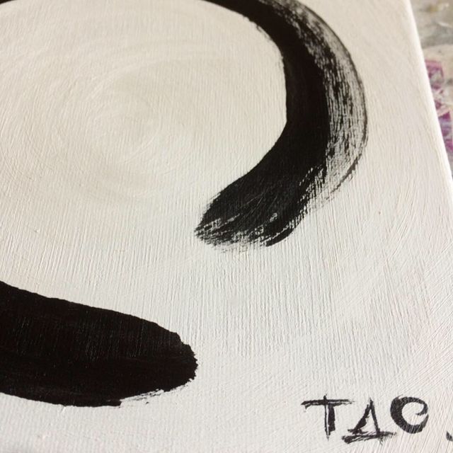 Enso lienzo circulo japonés 20x20
