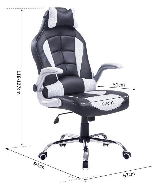 Silla oficina blanca negra NUEVA de segunda mano por 135 € en Aranda ... Silla oficina blanca negra NUEVA de segunda mano por 135 € en Aranda ...