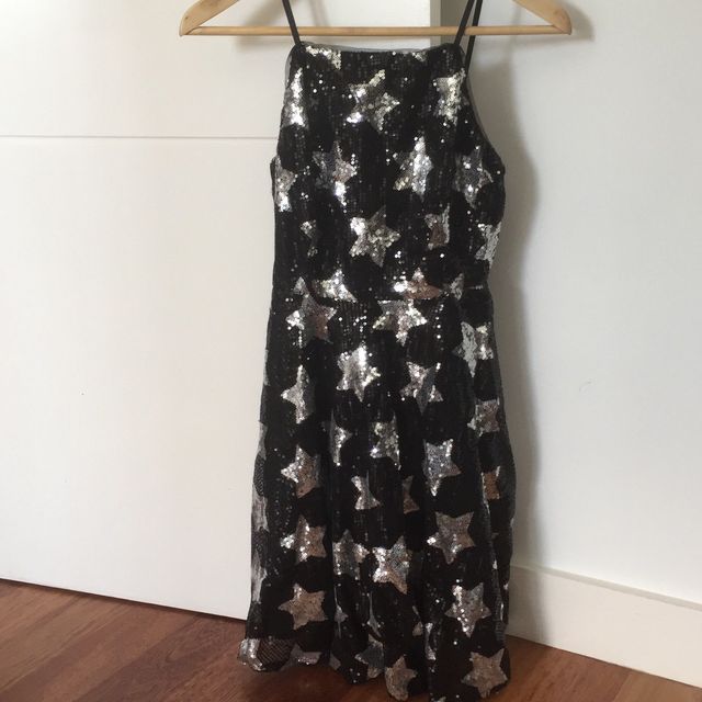 Vestido corto tirantes lentejuelas talla 34