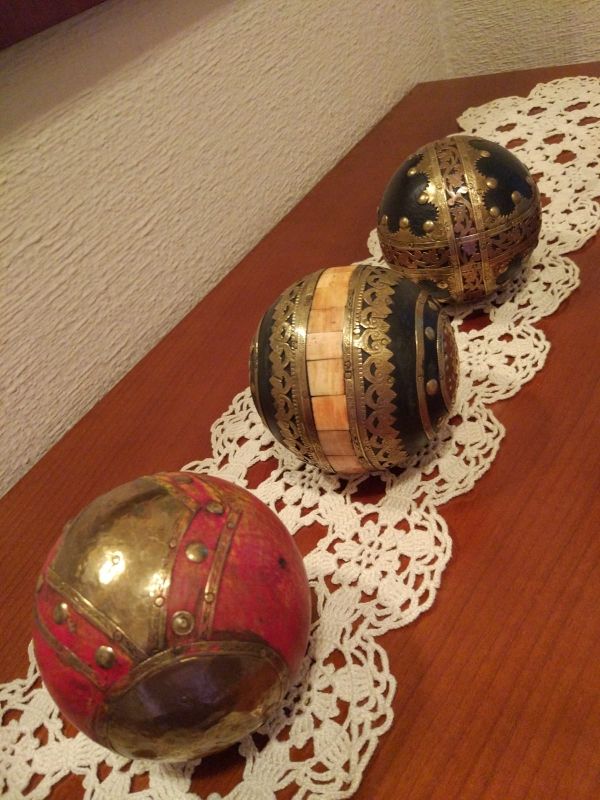 bolas madera decoración