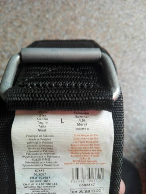 cinturon ginnasia talla,L