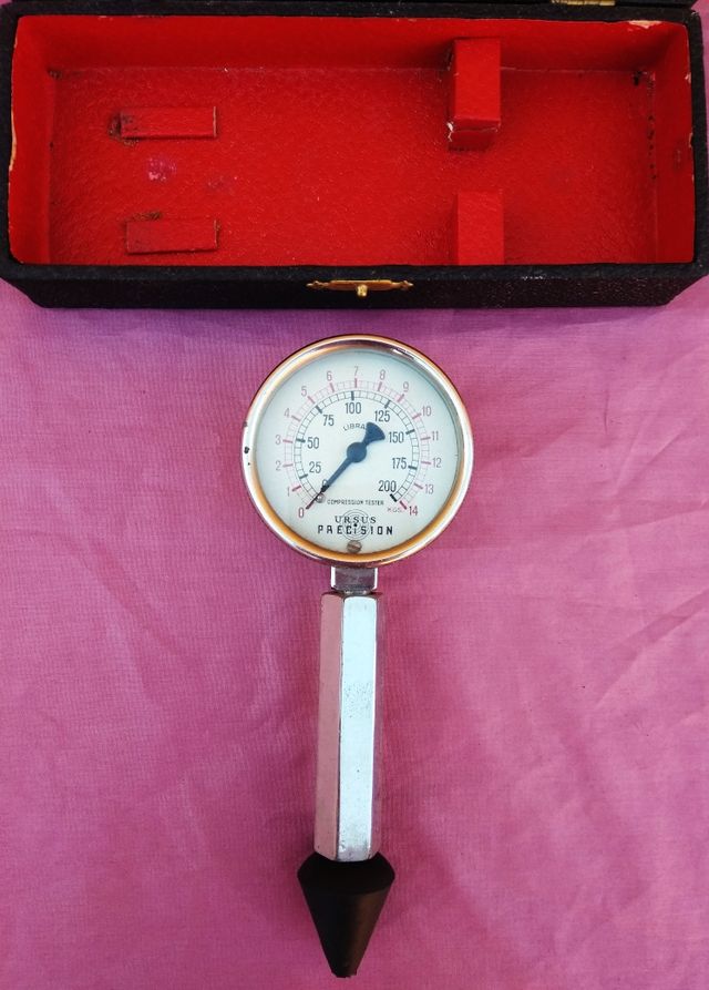 2 Medidores de presion antiguos en caja original