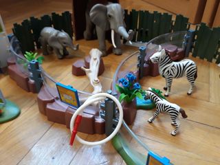PLAYMOBIL 3240 Grand Zoo – Parc Animalier – Occasion (pièces Remplacées)