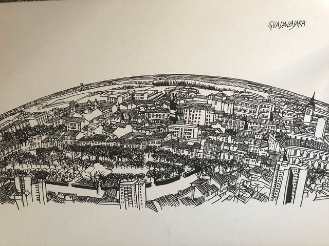 Ilustración skyline Guadalajara