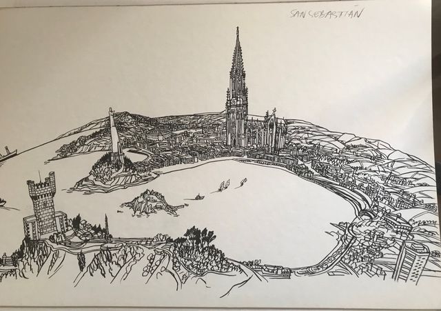 Ilustración skyline San Sebastián