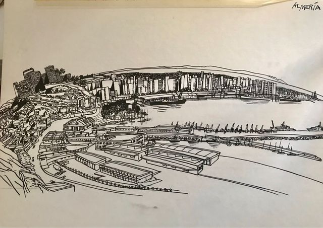 Ilustración skyline Almería