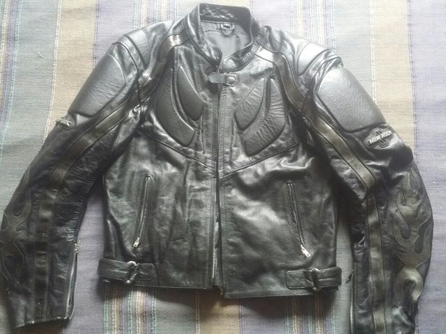 chaqueta piel moto custom 