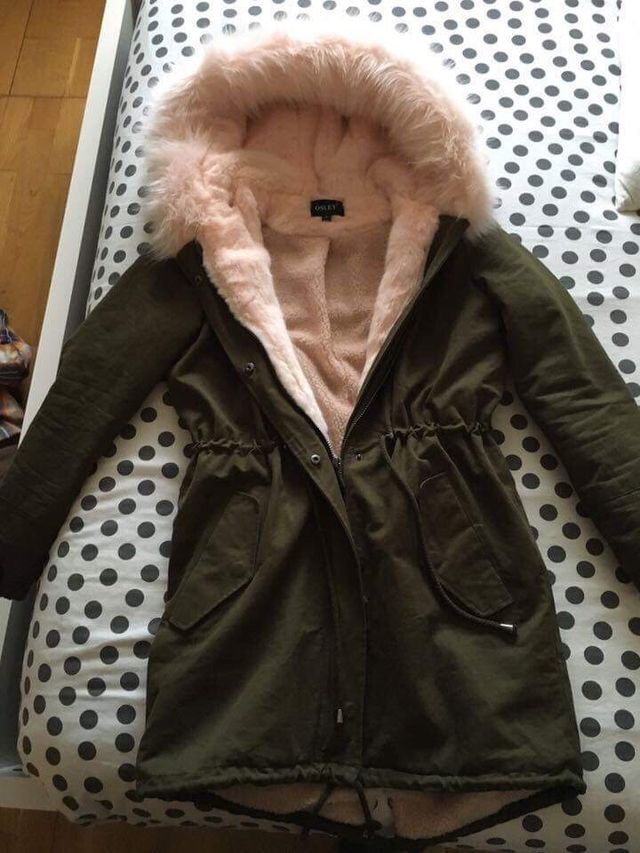 Parka pelo rosa