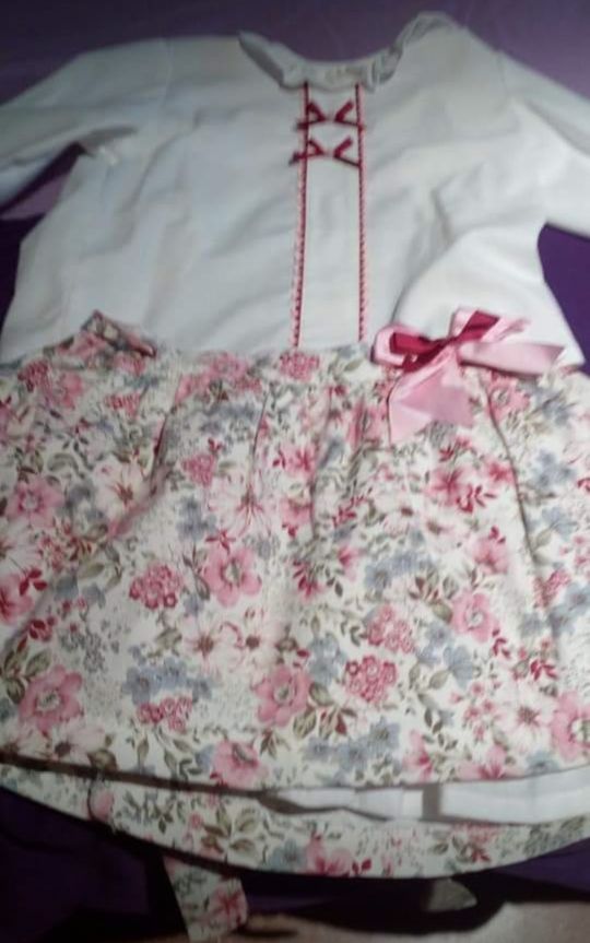 conjunto falda+ camisa+zapatos 