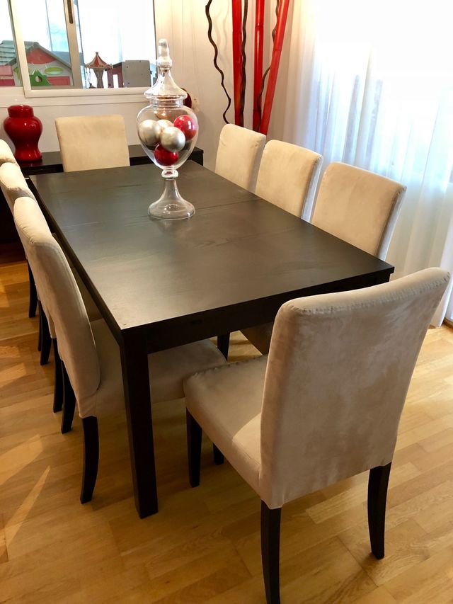 Mesa comedor wengue extensible con 8 sillas de segunda mano por 249 ... Mesa comedor wengue extensible con 8 sillas de segunda mano por 249 ...