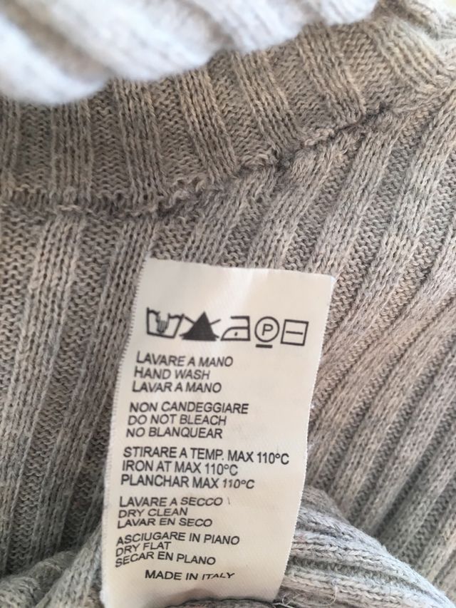 Camisola de algodão e caxemira com gola de cisne T 4-6 anos