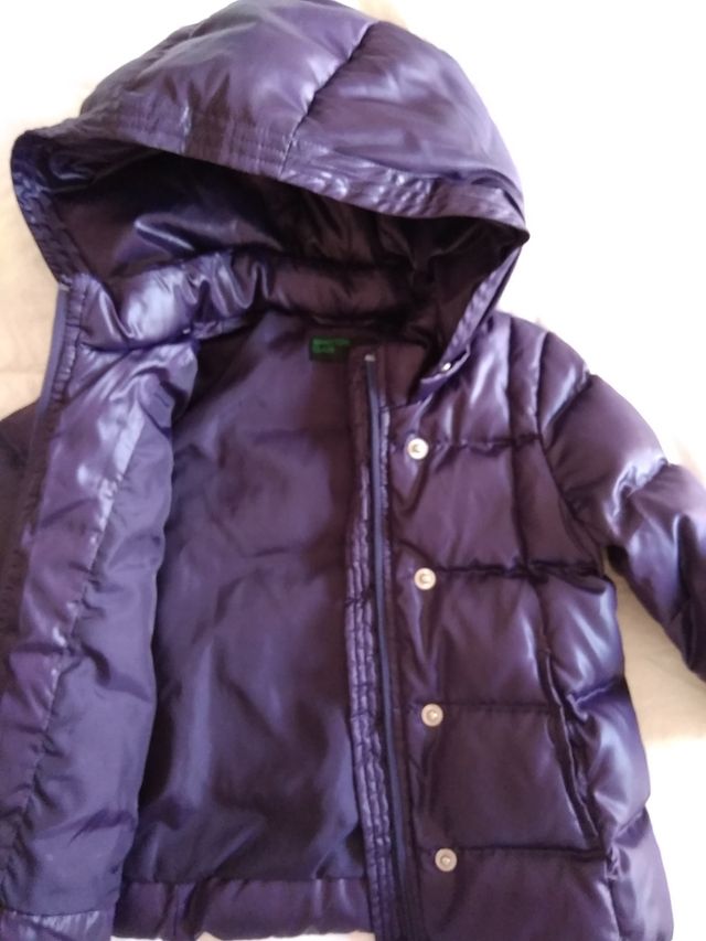 chaqueta benetton 6meses morada niña