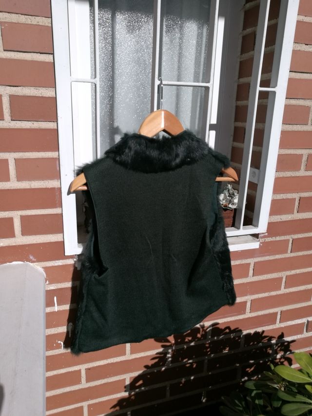 Chaleco piel de  Musgo