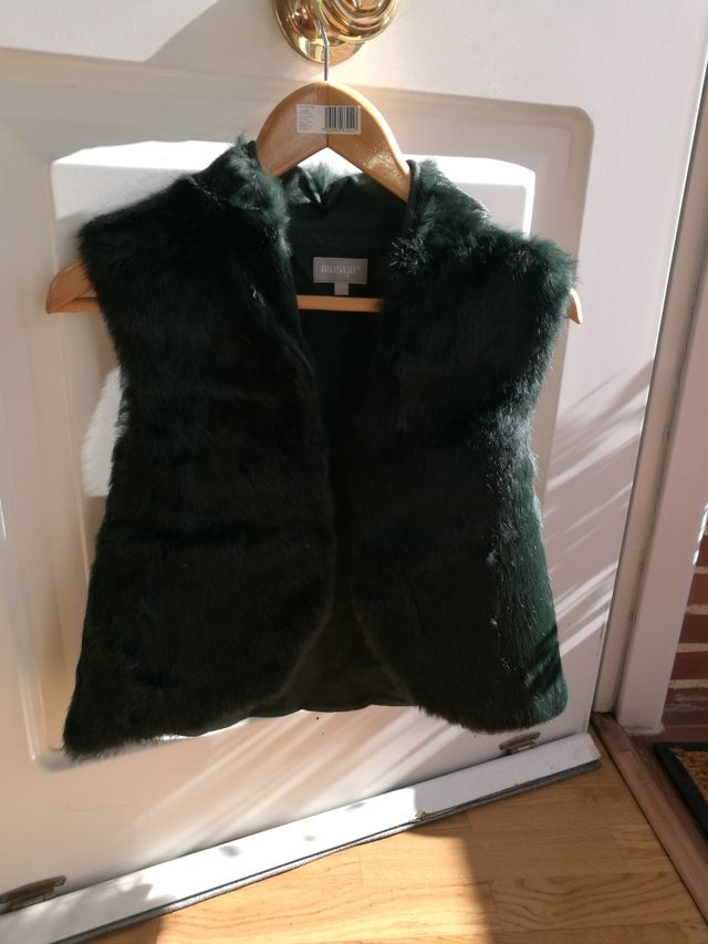 Chaleco piel de  Musgo