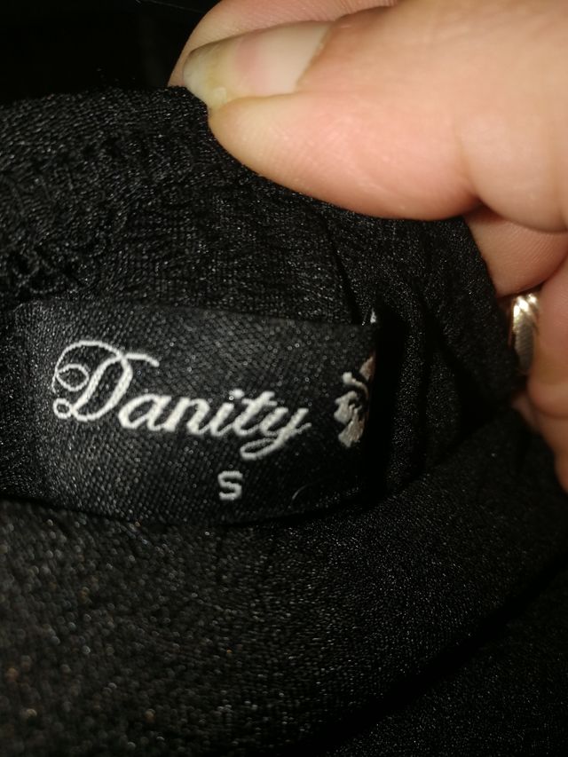 vestido Negro fiesta corte Peplum talla S (36 /38)