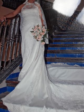 vestido de novia talla 44 de segunda mano en sevilla en wallapop