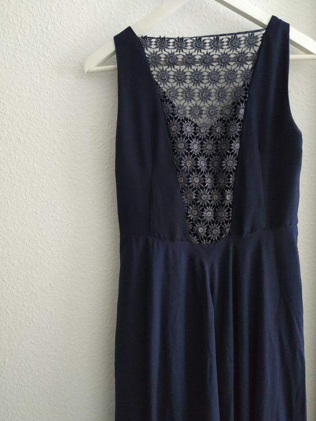 Vestido azul noche largo