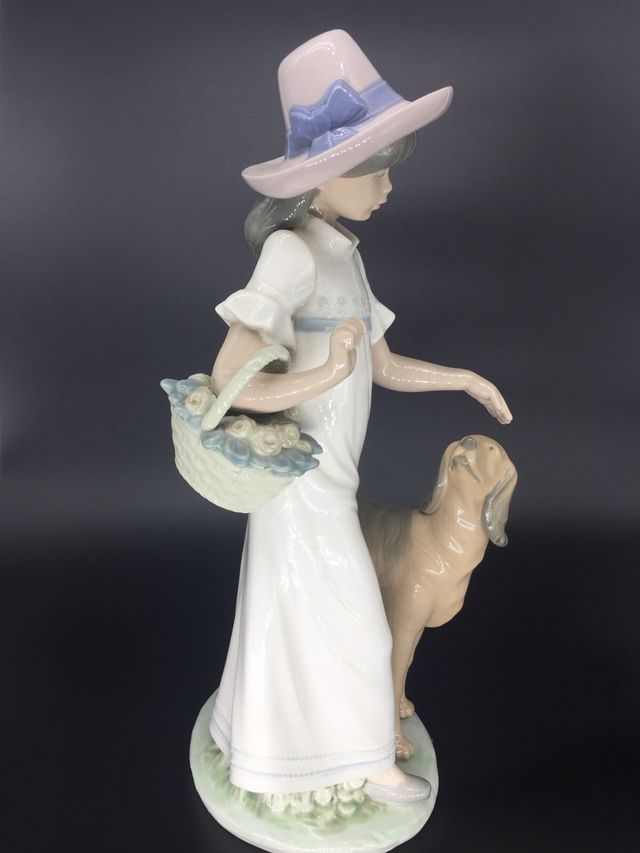 Figura Nao Lladró Niña y su Perro