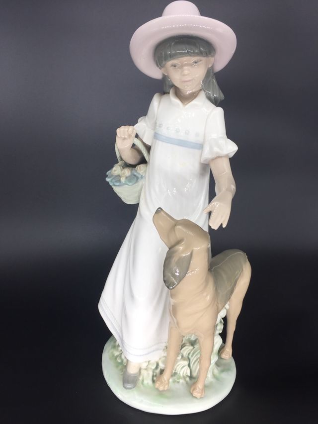 Figura Nao Lladró Niña y su Perro