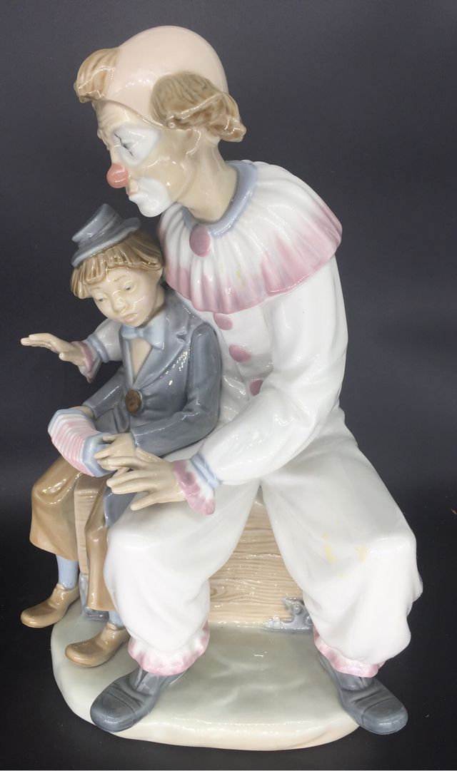 Figura Payaso con niño de Nao Lladró