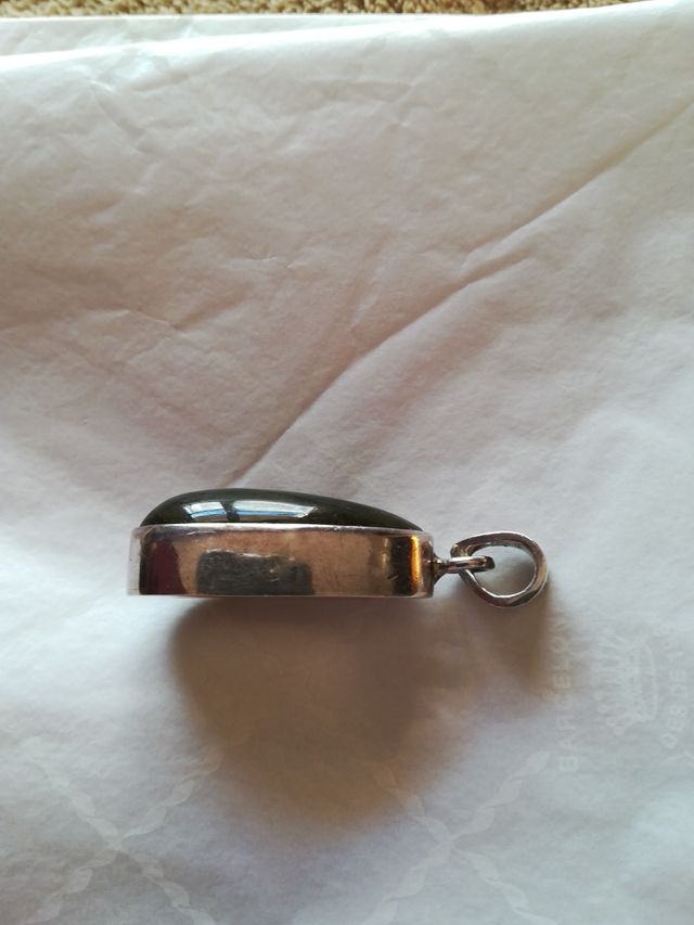 colgante plata y labradorita